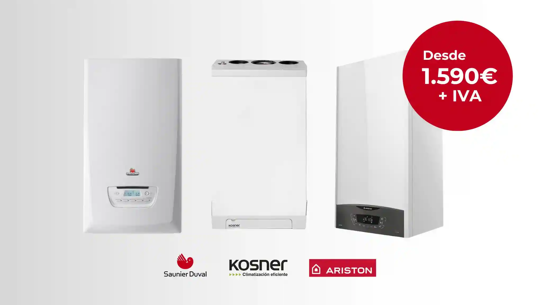 Calderas de condensación Saunier Duval, Kosner y Ariston disponibles en Bilbao