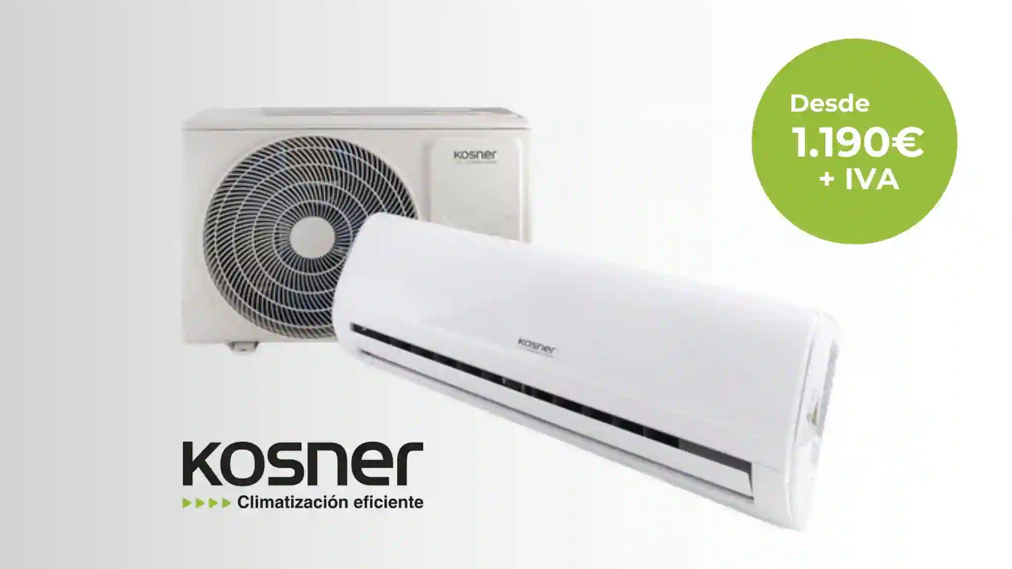 Equipo de aire acondicionado Kosner eficiente para climatización en Bilbao