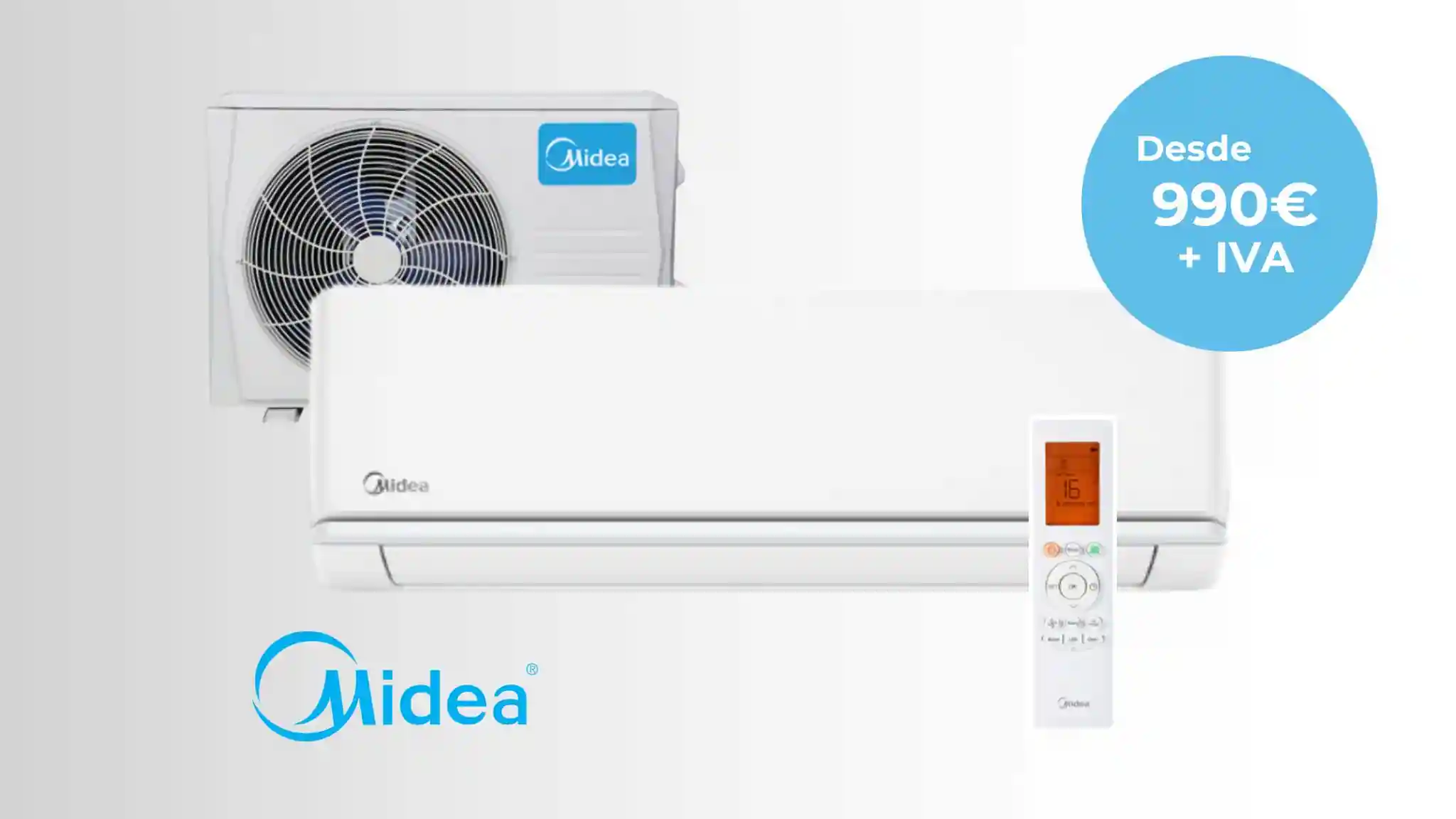 Aire acondicionado Midea de bajo consumo ideal para hogares en Bilbao